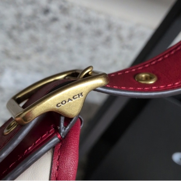 Coach Cherry Hamptons Hobo Leather Shoulder Bag And Wallet Matching Set - Picture 7 of 14